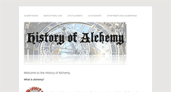 Desktop Screenshot of historyofalchemy.com